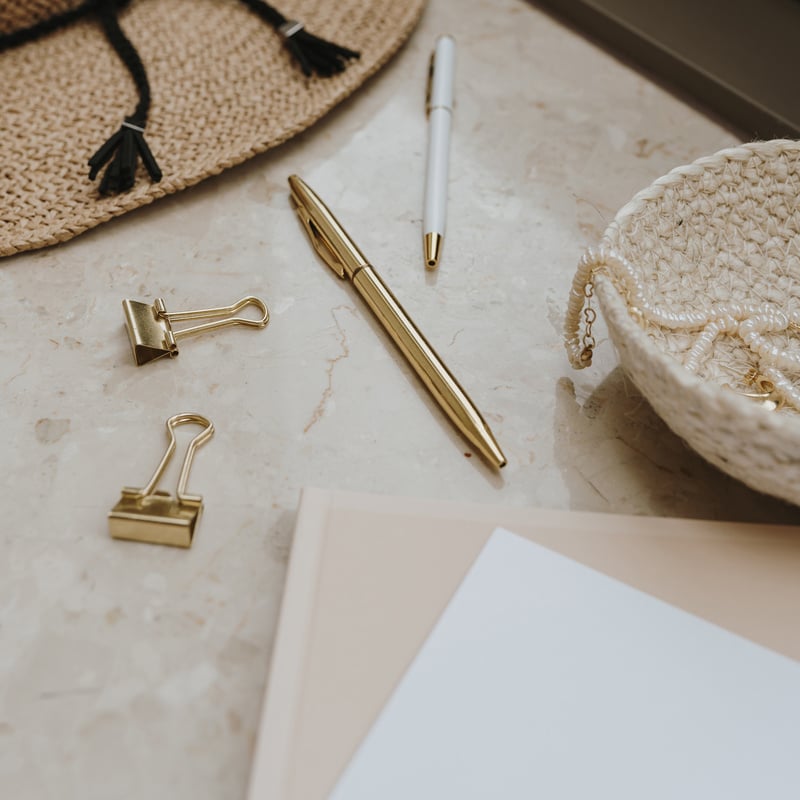 Minimalist Stationery Items and Fashionable Accessories